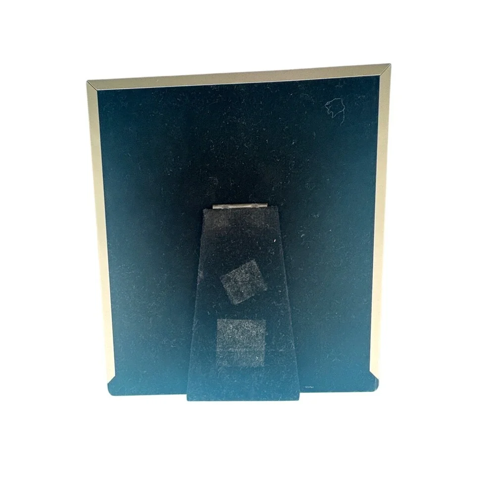Silver Happy Anniversary Picture Frame 3.5x5 Heart Floral Emblem‎ Tabletop Decor